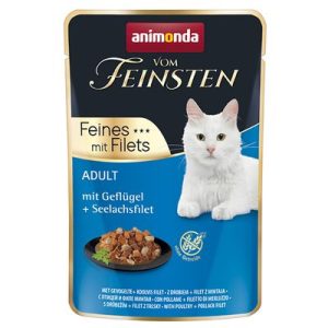 Animonda Vom Feinsten Fines Filets - szárnyas, tengeri lazacfilé) felnőtt macskák részére (85g)