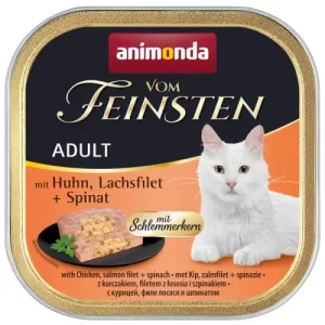 Animonda Vom Feinsten Gourmet (csirke,lazacfilé,spenót) alutálkás -Felnőtt macskák részére (100g)