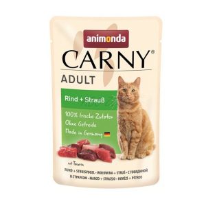 Animonda Carny Adult (marha,strucc) alutasakos - Felnőtt macskák részére (85g)