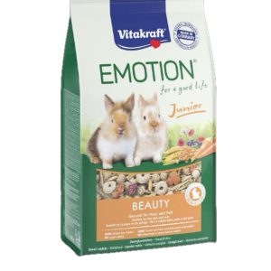 Vitakraft EMOTION Beauty Junior Rabbit - Teljesértékű eledel (egészséges bőr,szőr) fiatal nyulak részére (600g)